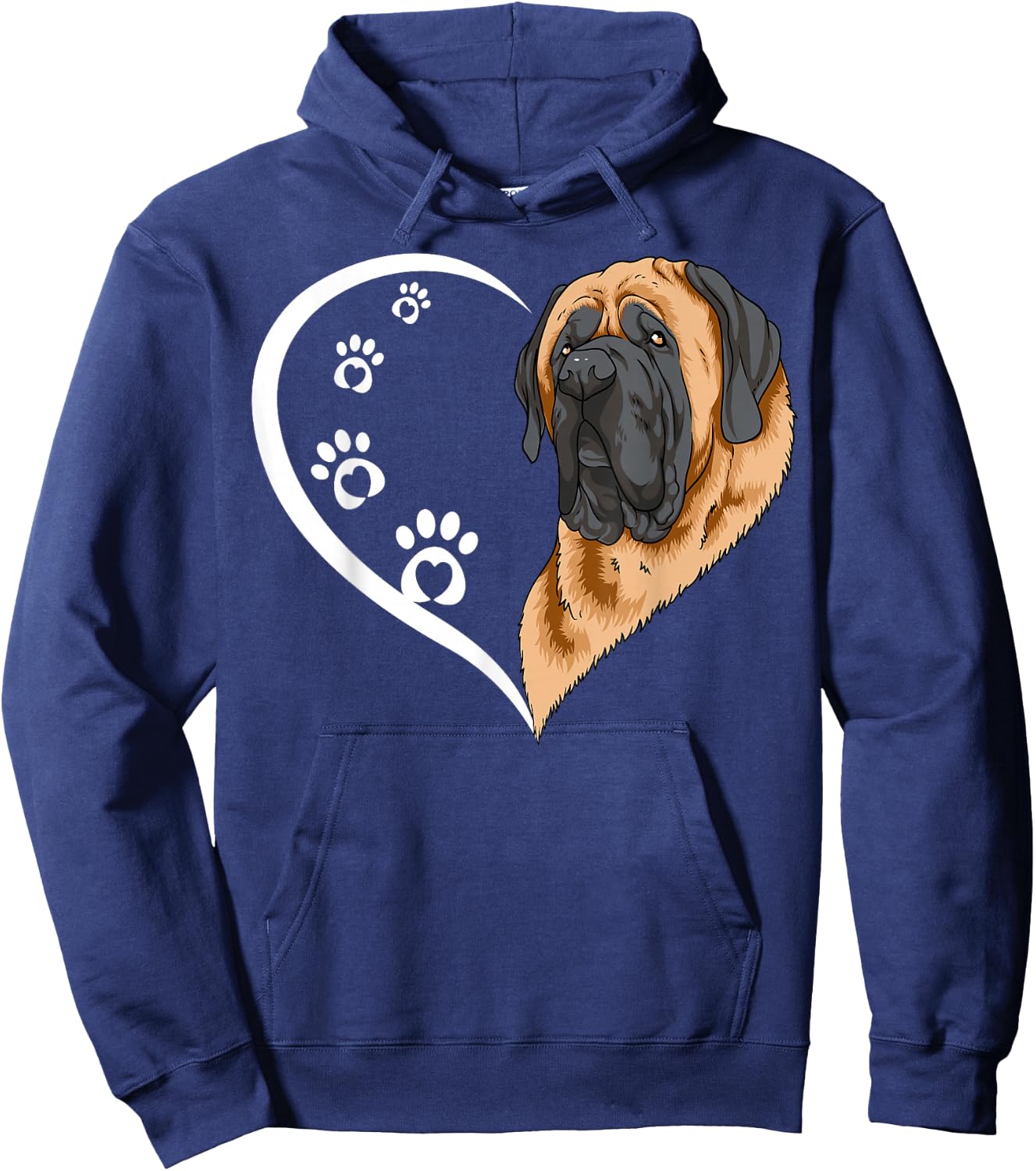 Mastiff Shirts Girls Kids Heart Cute Mastiff Hoodie - Hoodie | Navy