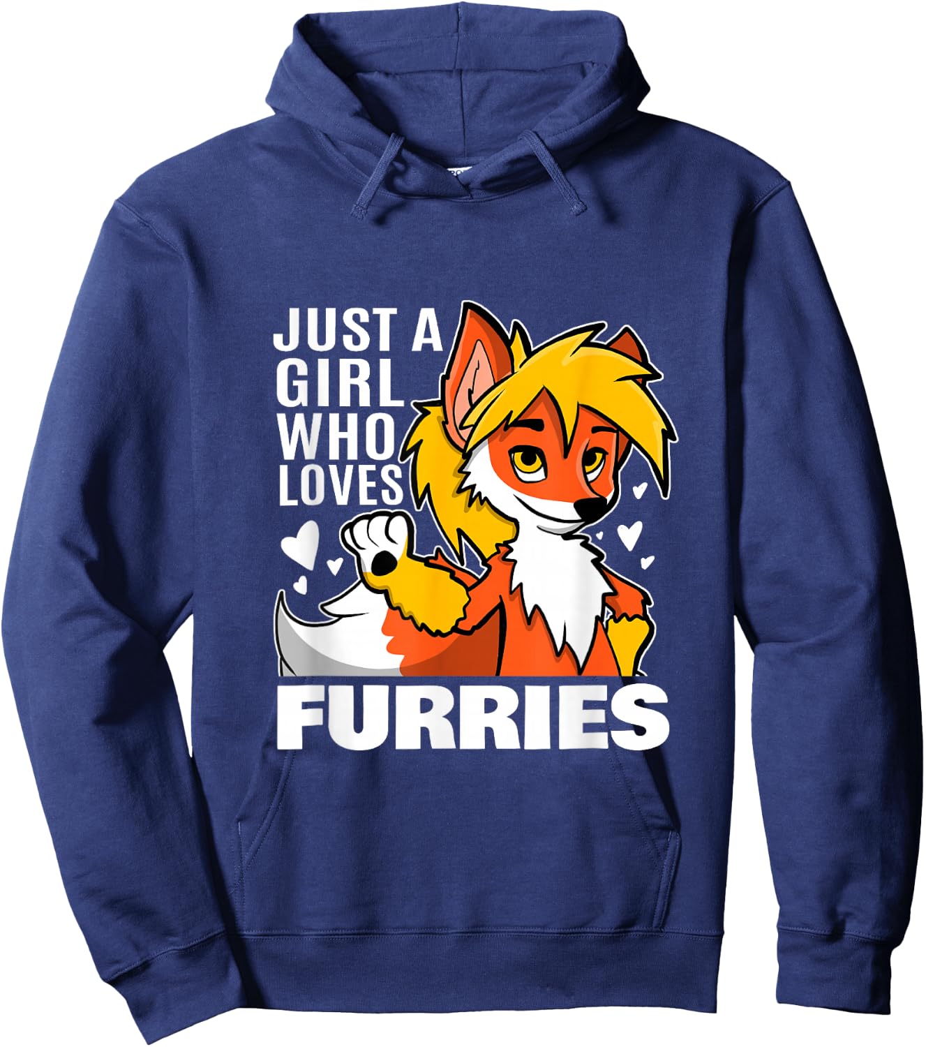 Just A Girl Who Loves Furries Fursuit Fox Fox Hoodie - Hoodie | Navy