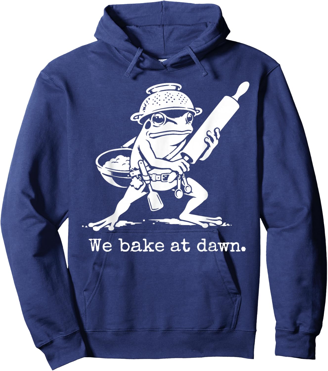We Bake At Dawn Funny Baking Hoodie - Hoodie | Navy