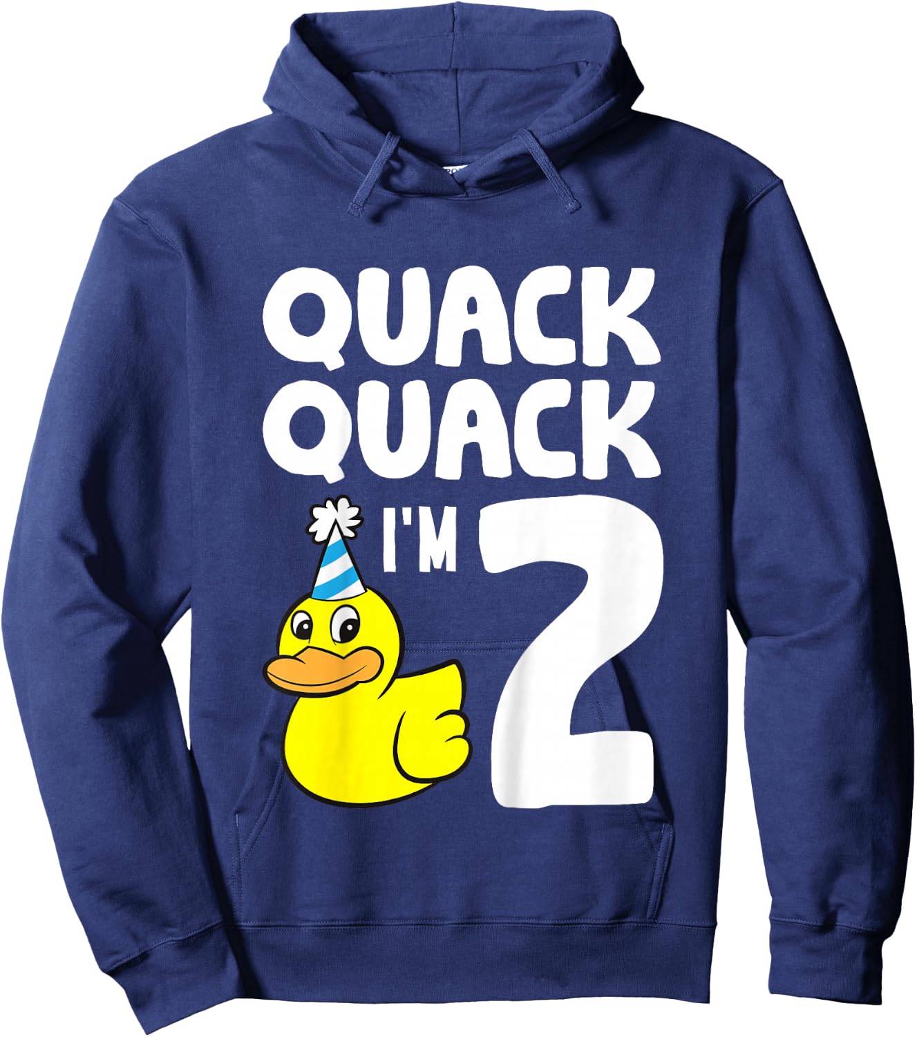 Duck Birthday 2nd Birthday Quack Quack I'm 2 Hoodie - Hoodie | Navy