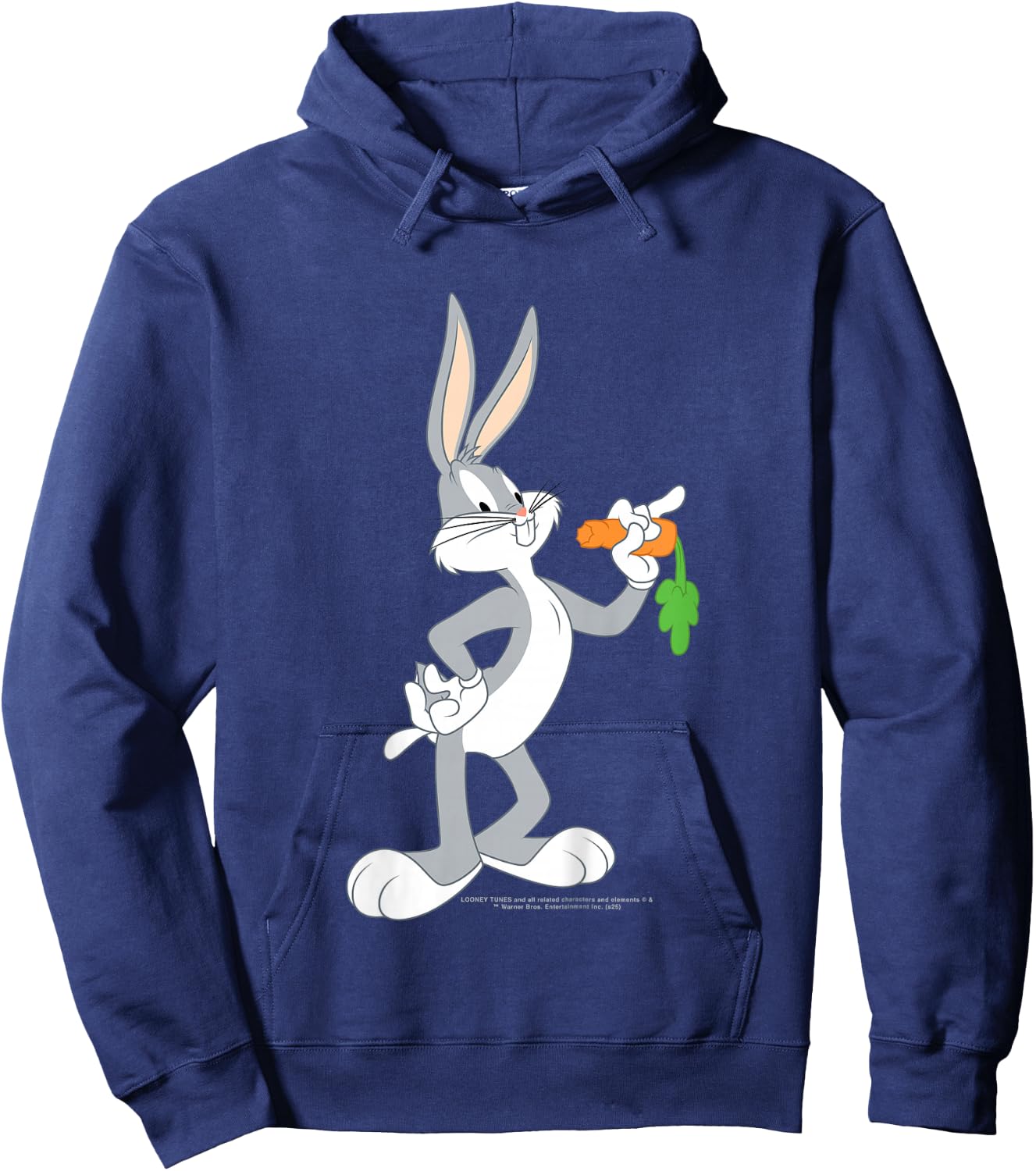 Looney Tunes Bugs Bunny Eating A Carrot Kids Hoodie - Hoodie | Navy
