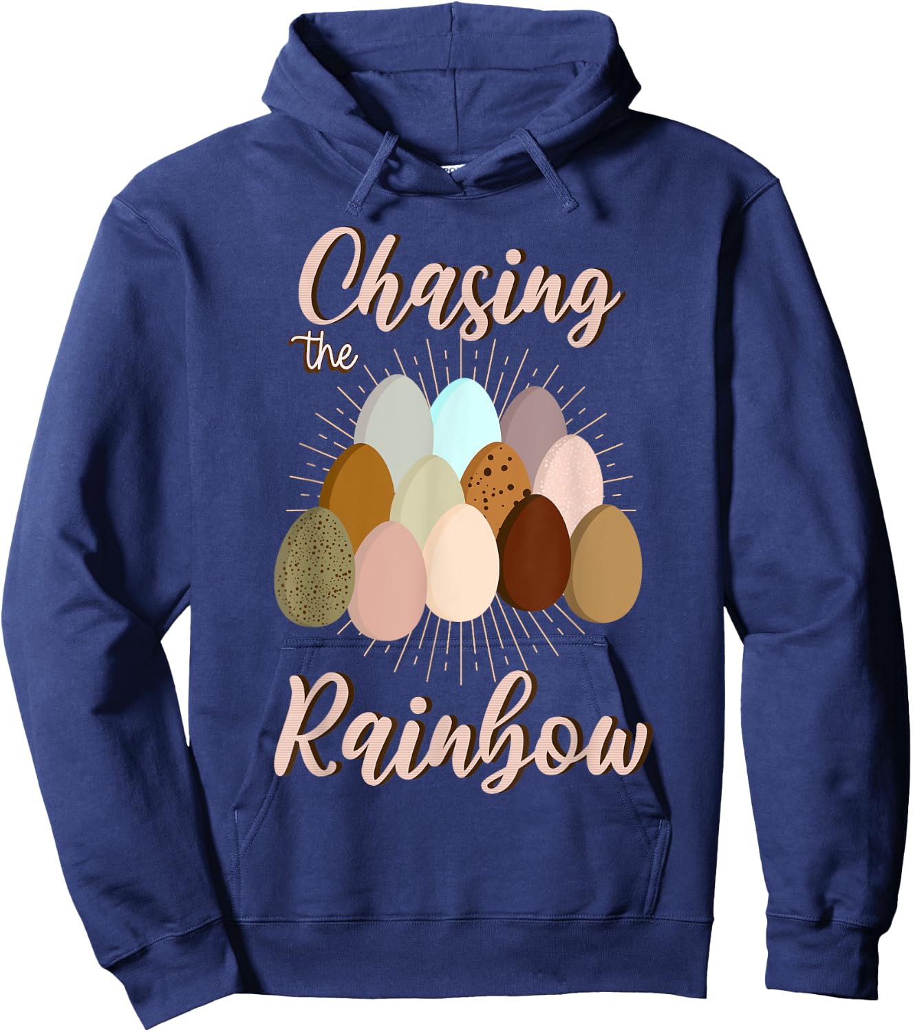 Chasing the Rainbow Chicken Egg Hoodie - Hoodie | Navy