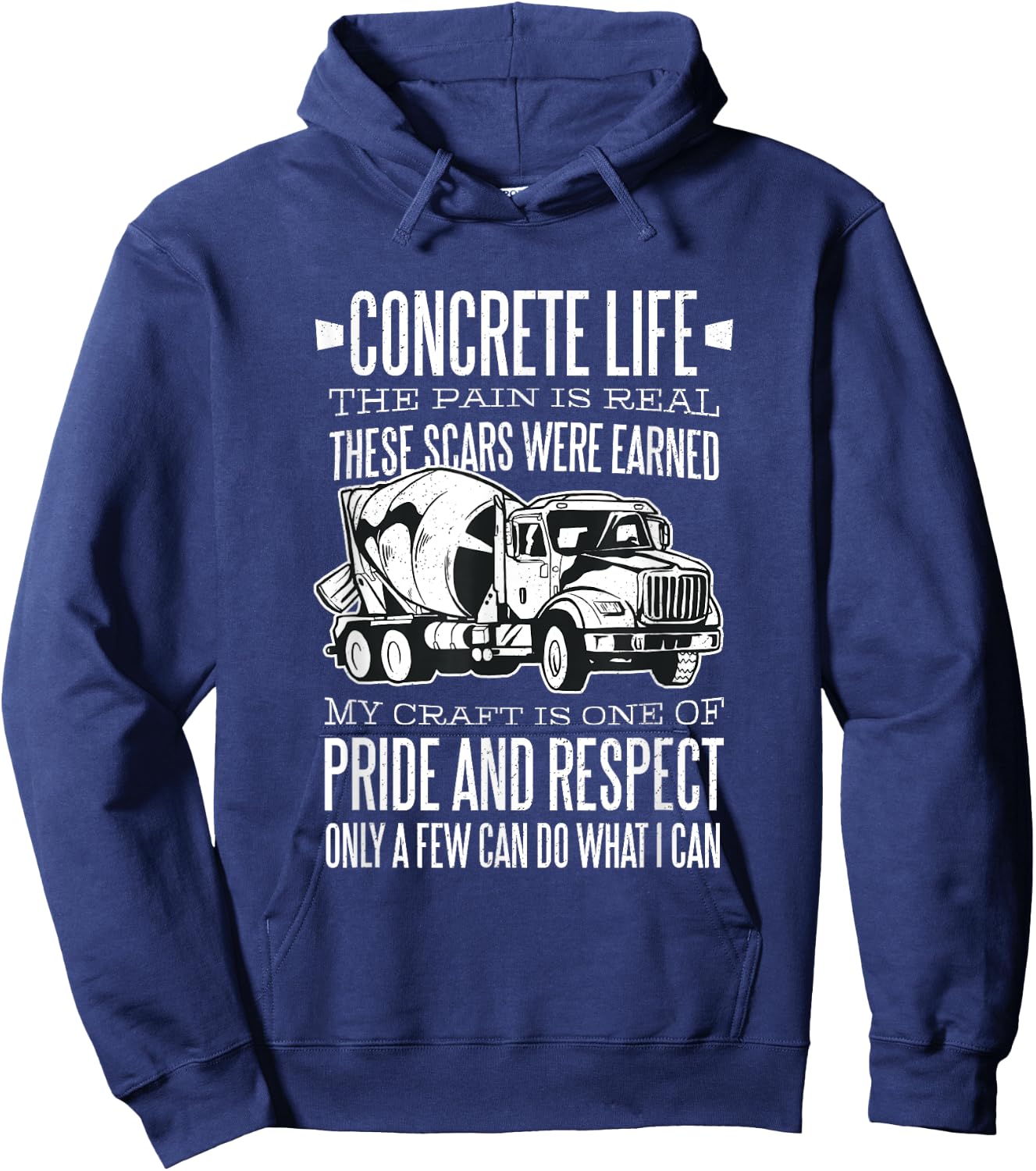 Concrete Mixer Truck Hoodie - Hoodie | Navy