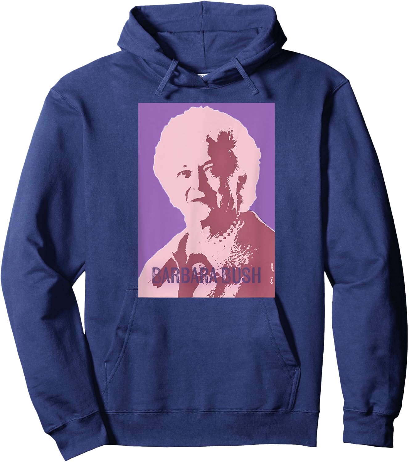 First Lady Art, Barbara Bush Pop Art Hoodie - Hoodie | Navy