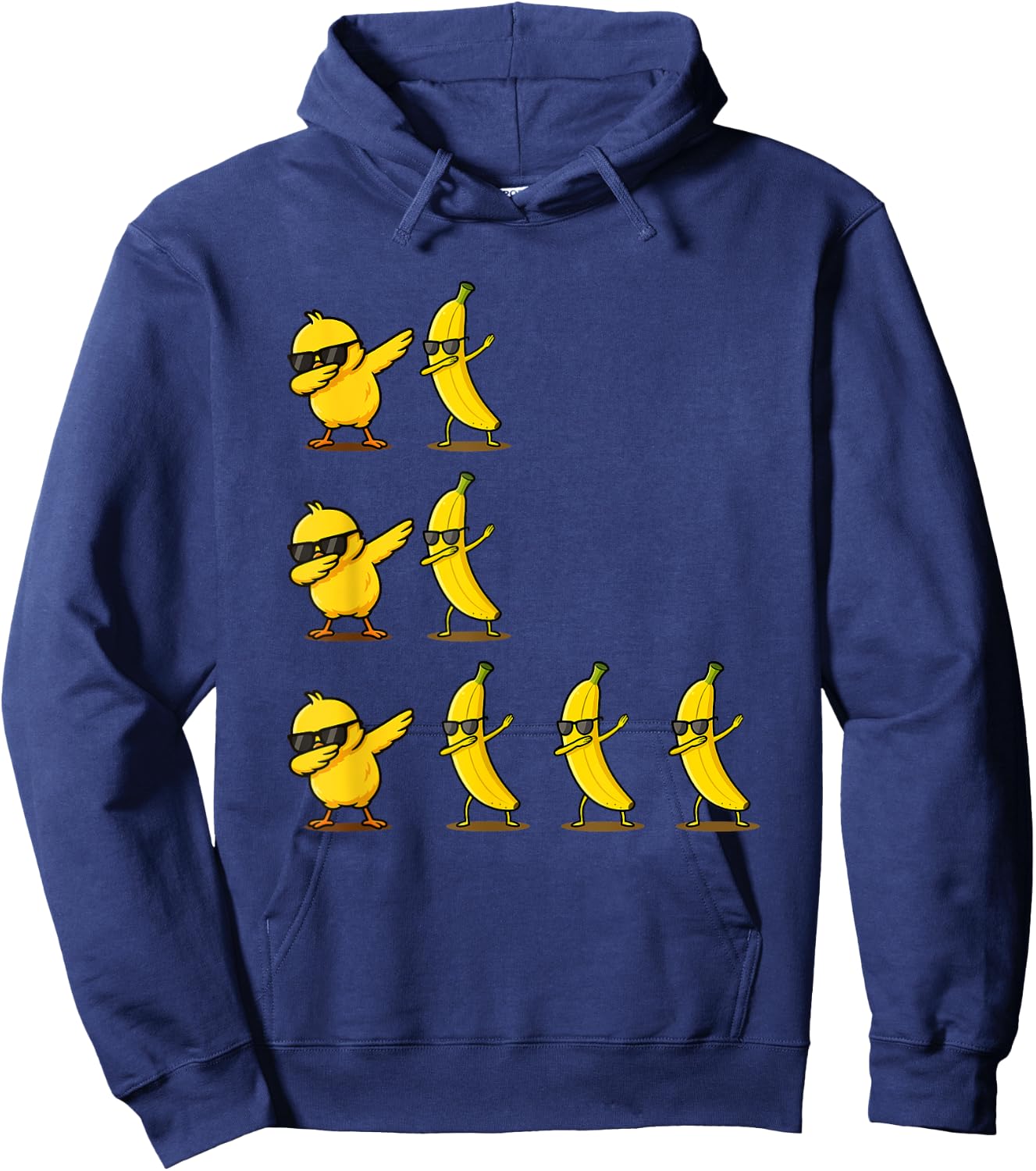 Chicken Banana Funny Women Teens Kids Hoodie - Hoodie | Navy
