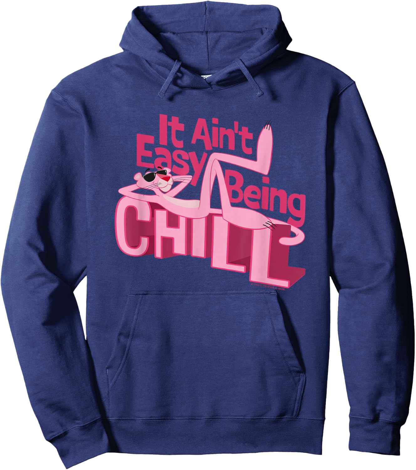 Pink Panther Ain't Easy Being Chill Hoodie - Hoodie | Navy