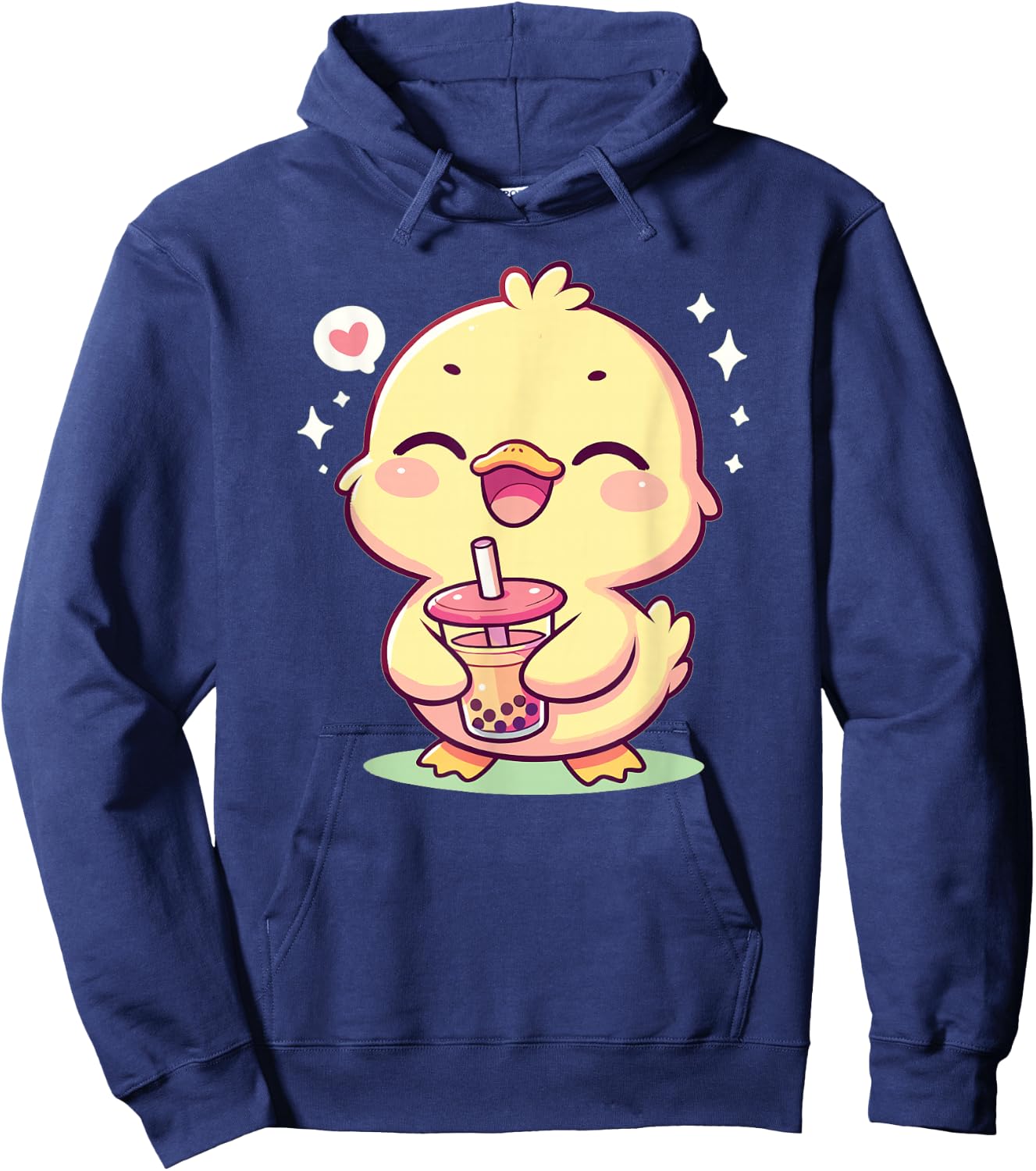 Kawaii Ducks Bubble Tea Boba Duck Hoodie - Hoodie | Navy
