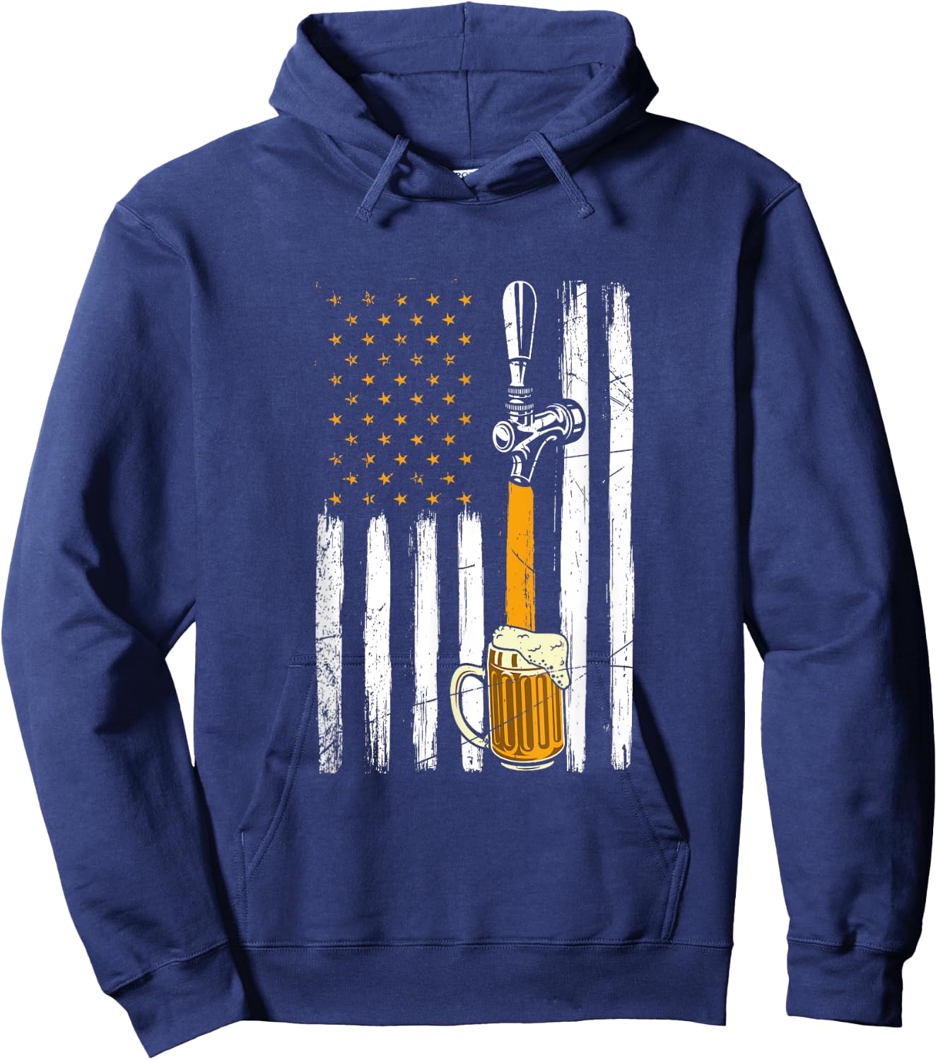 American Beer Brewer Drinking Craft Beer Hoodie - Hoodie | Navy