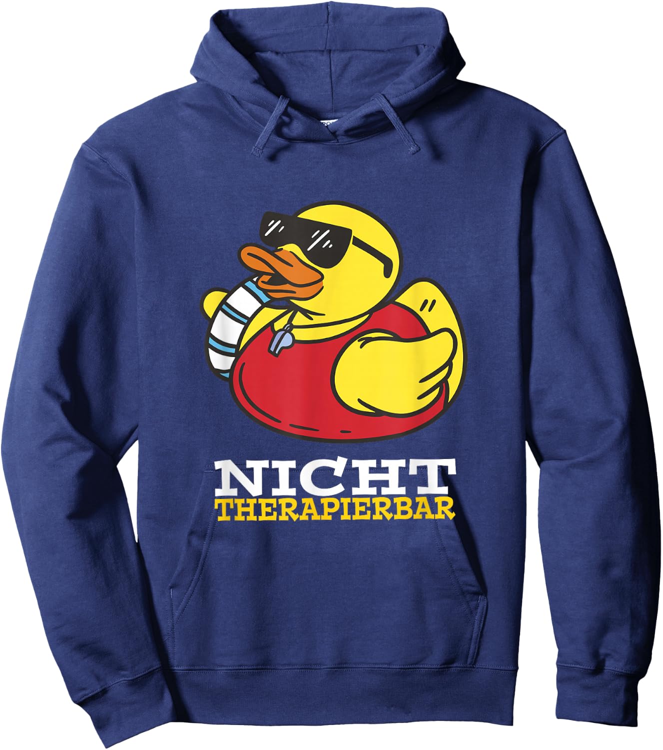 Bath Duck Lifeguard , black, s Hoodie - Hoodie | Navy