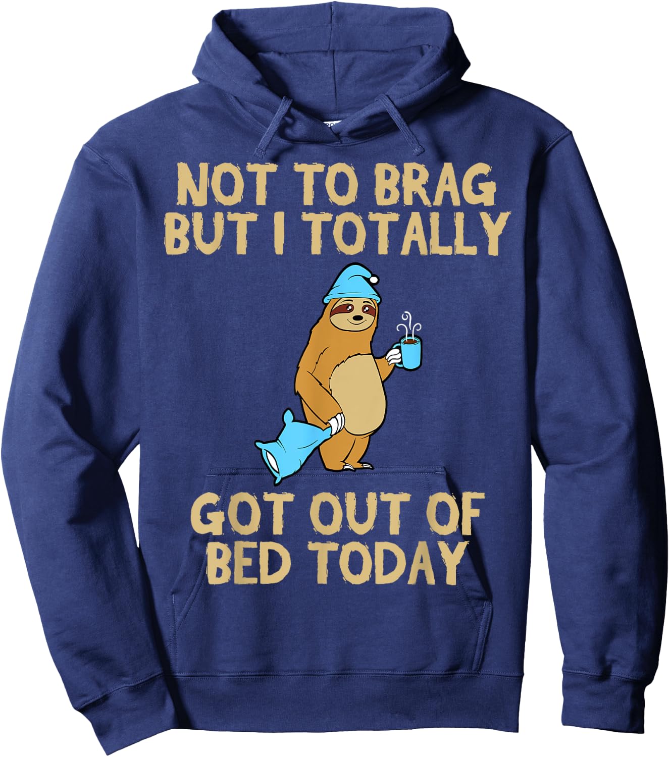 Funny Sloth Sleepy Pajama Apparel Item Hoodie - Hoodie | Navy