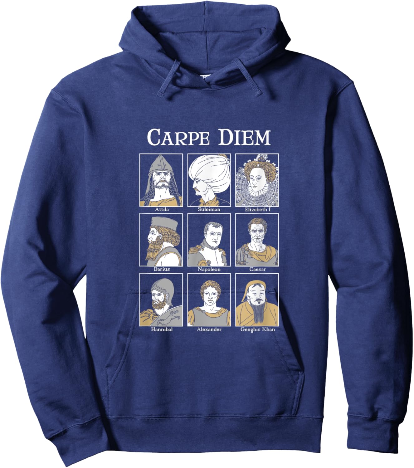 Carpe Diem | World Conquerors Military History Hoodie - Hoodie | Navy