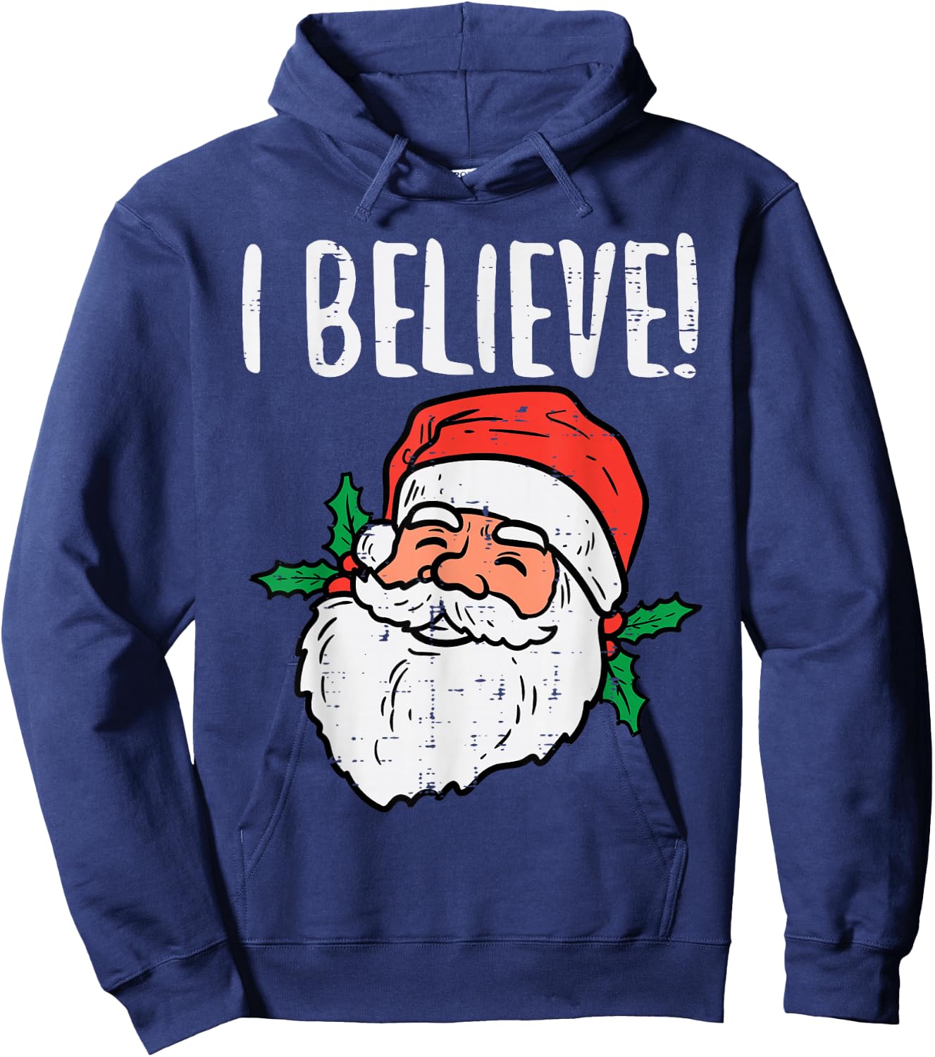 I Believe Santa Cute Christmas Xmas Men Women Hoodie - Hoodie | Navy