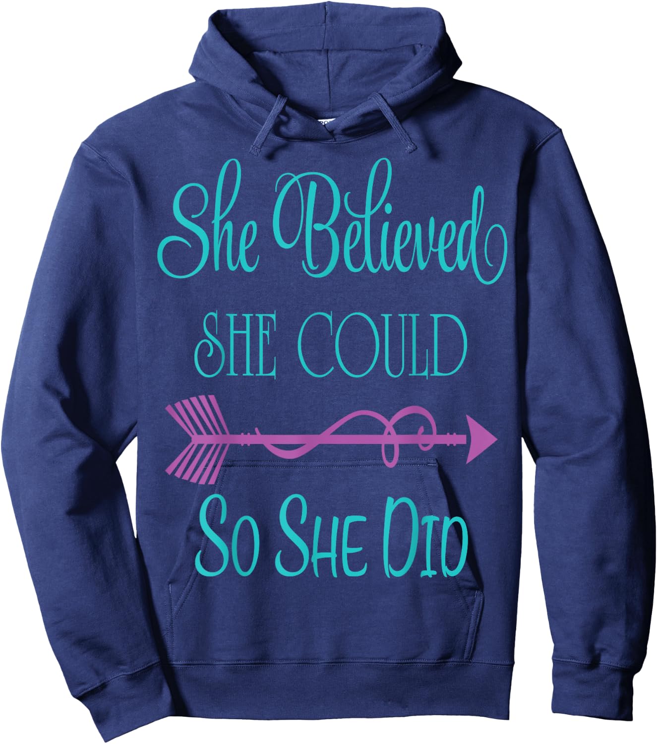 She Believed She Could so She Did Hoodie - Hoodie | Navy