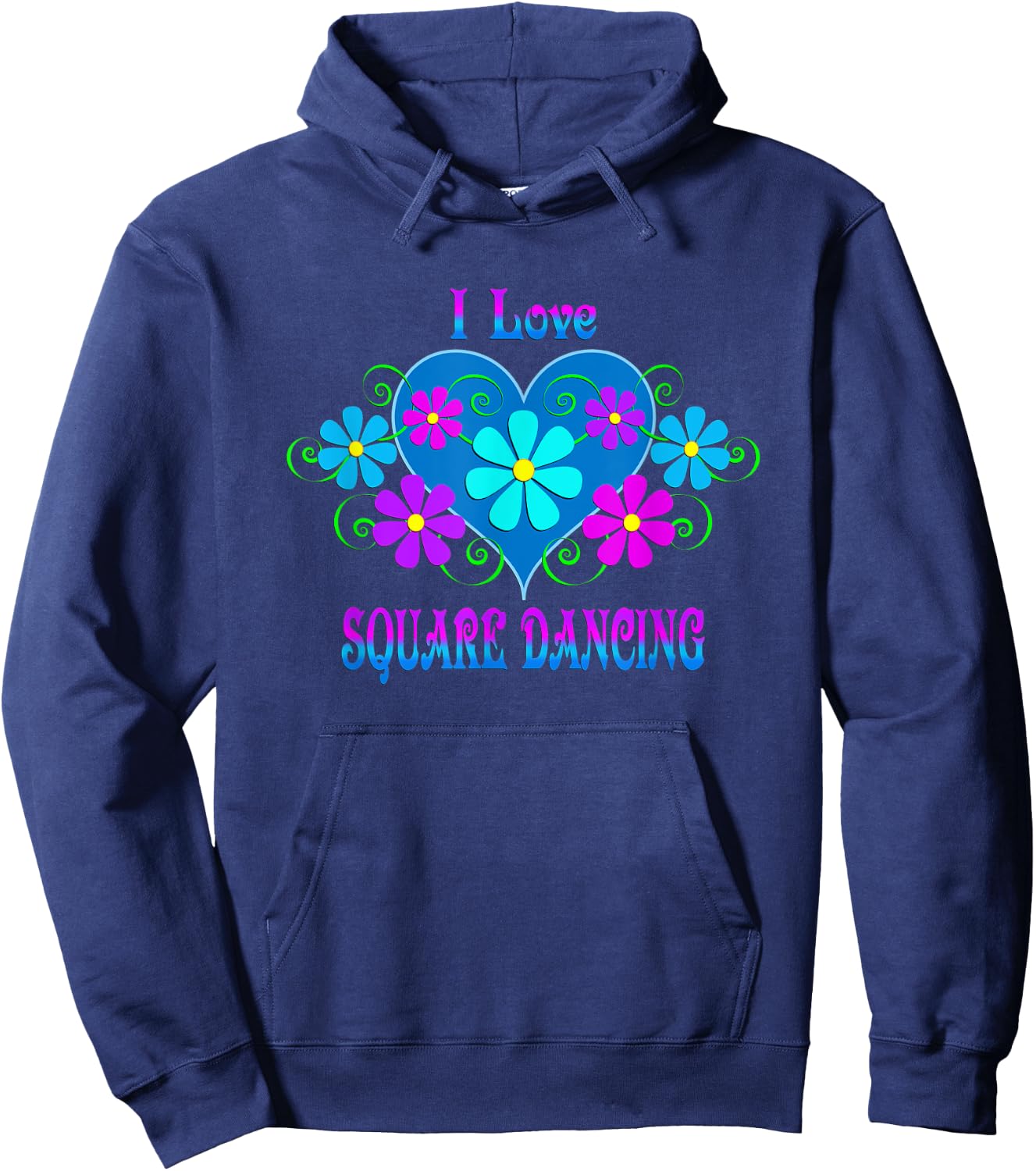 I Love Square Dancing Hoodie - Hoodie | Navy