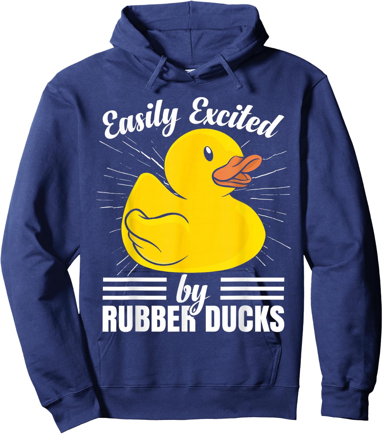 Easily Excited By Rubber Ducks Hoodie - Hoodie | Navy