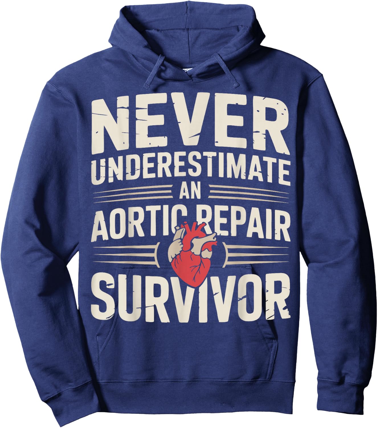 Aortic Repair Survivor Hoodie - Hoodie | Navy