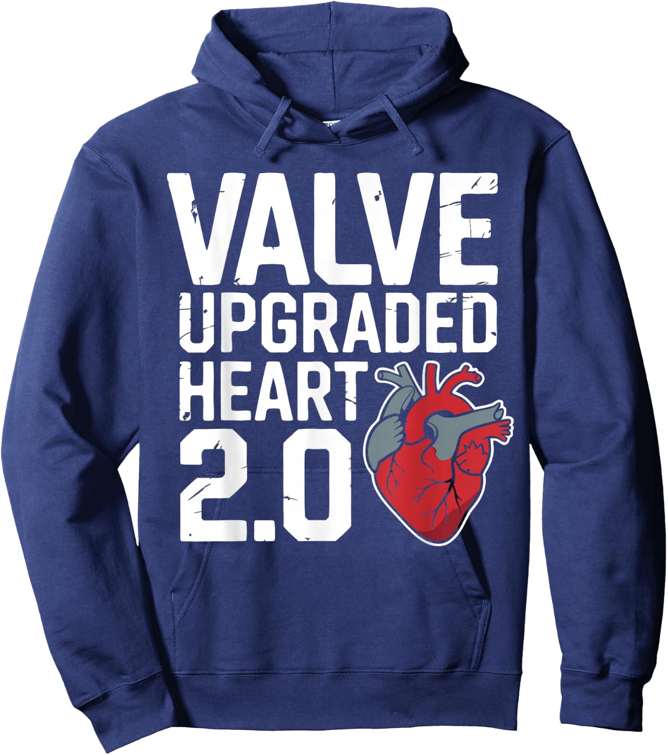 Funny Aortic Valve Surgery Heart Hoodie - Hoodie | Navy