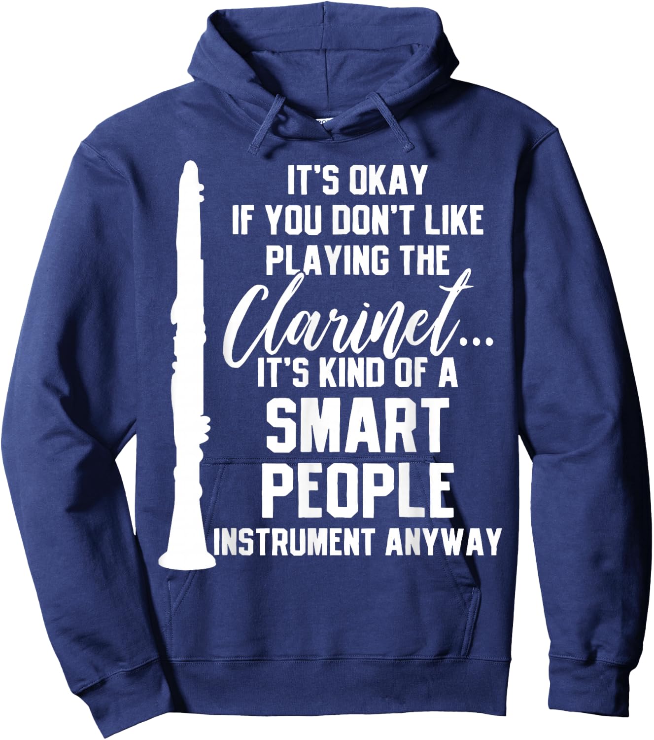 Clarinet Player Musical Instrument Funny Gift Hoodie - Hoodie | Navy