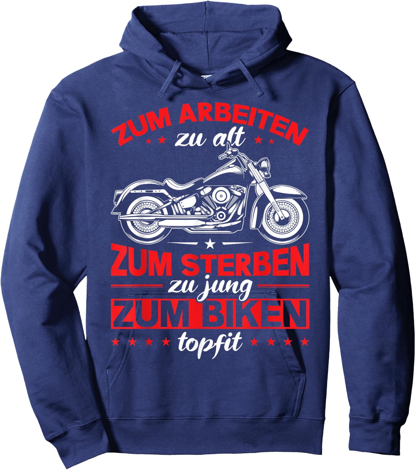 Topfit Men's Motorcycle Biker , black Hoodie - Hoodie | Navy