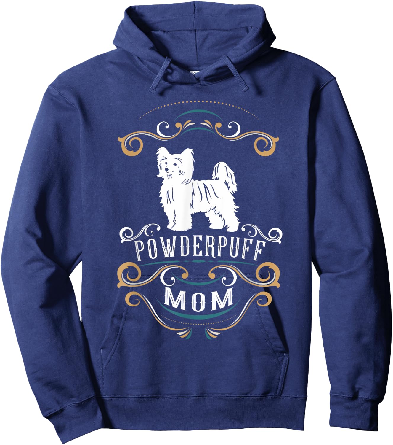 Powderpuff Mom | Chinese Crested Dog Women Hoodie - Hoodie | Navy