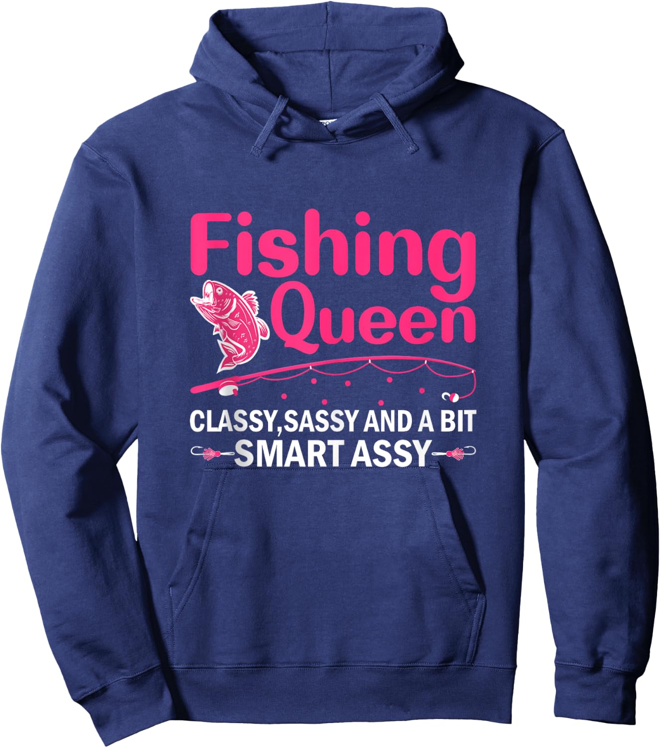Funny Fishing Design For Woman Fishing Hoodie - Hoodie | Navy