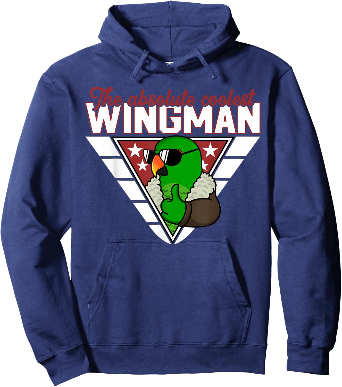 Coolest Wingman Parrot I Male Eclectus Hoodie - Hoodie | Navy