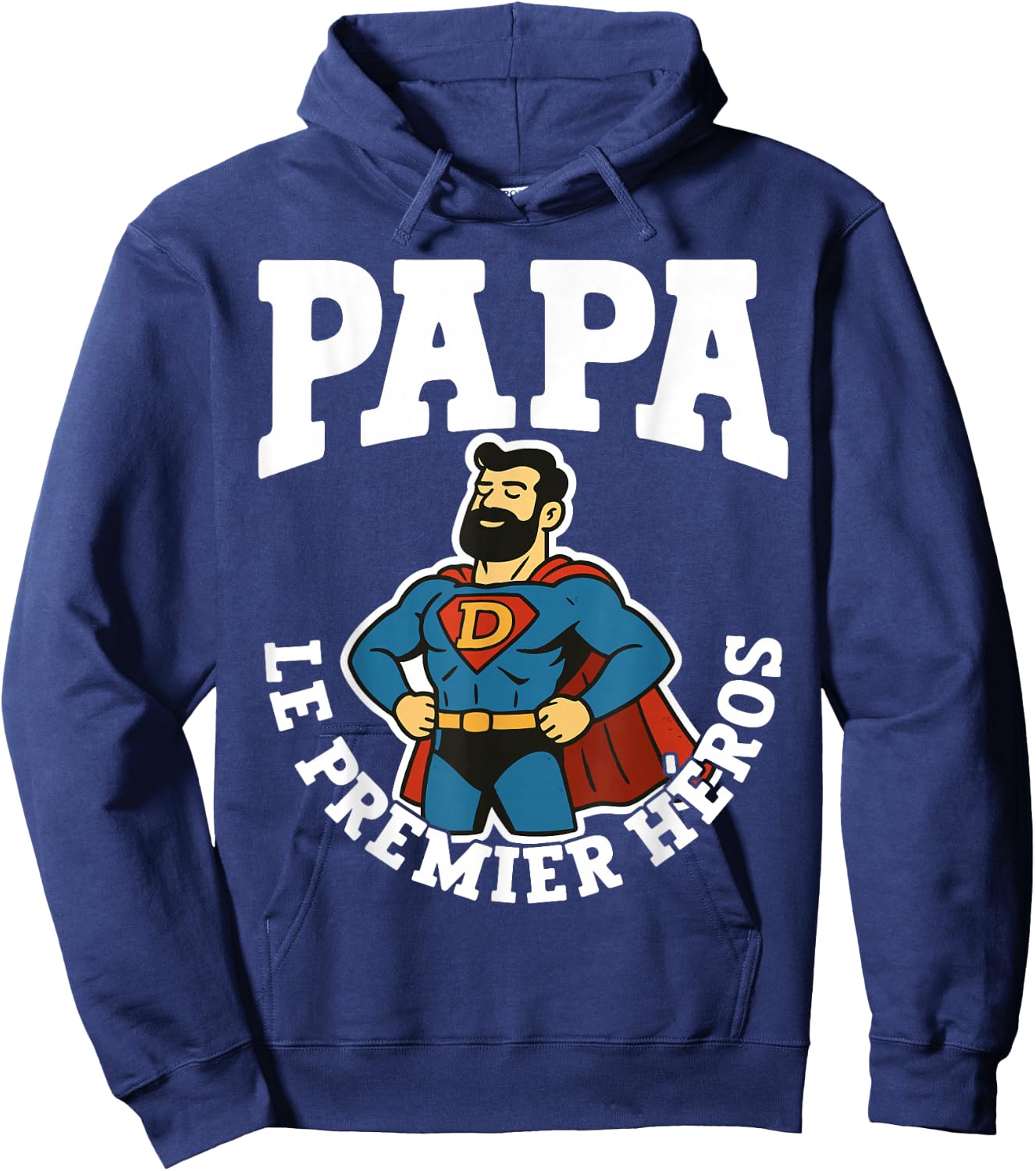 Papa Le Premier Héros des Pères Hoodie - Hoodie | Navy