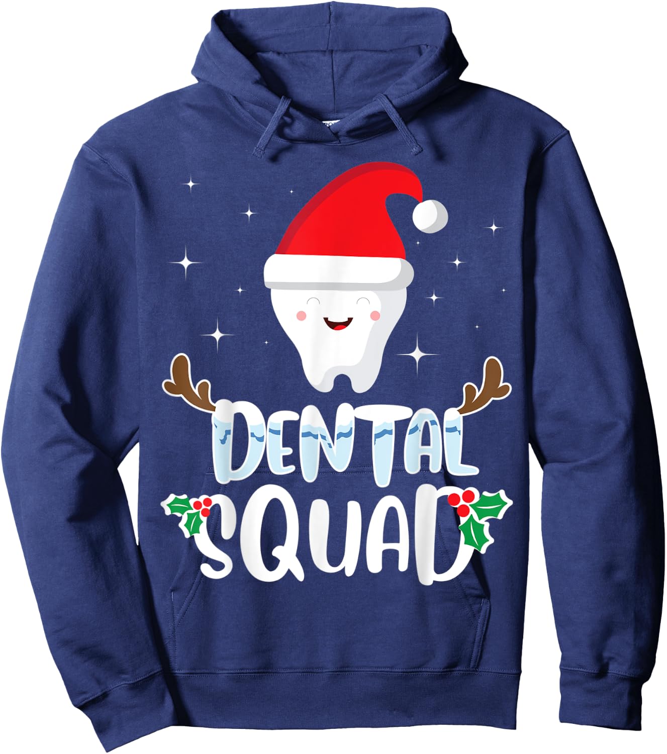 Dental Squad Funny Dentist Christmas Hoodie - Hoodie | Navy