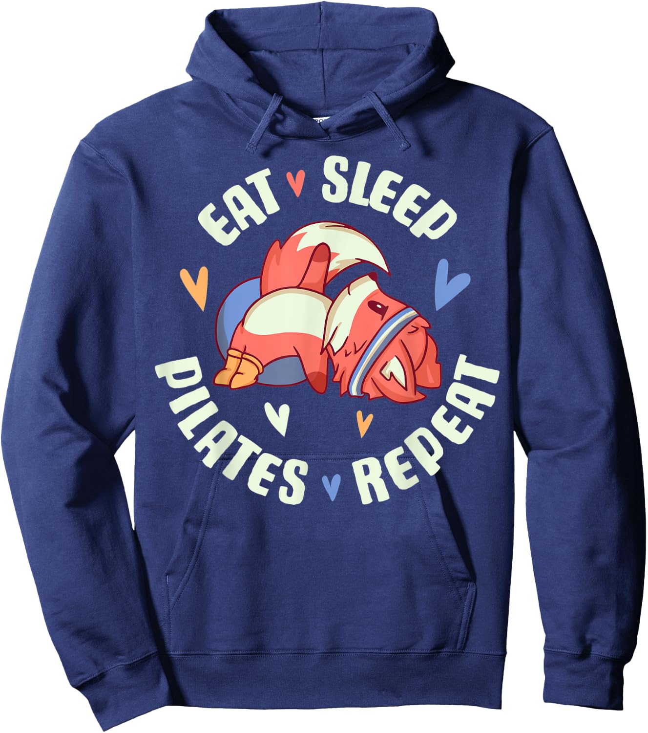 Eat Sleep Pilates Repeat Hoodie - Hoodie | Navy