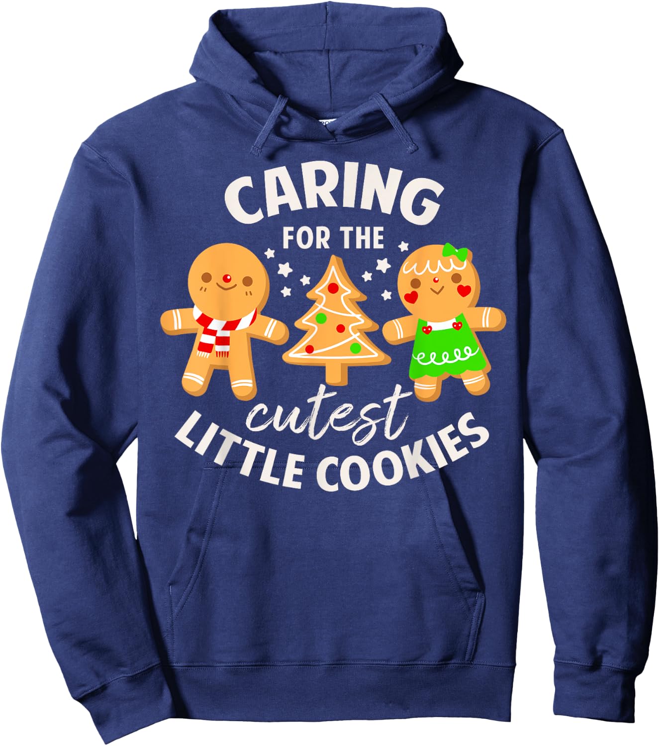 Christmas Holiday Season Nurse Squad Xmas Party NICU Nurse RN - -Adults - Black - Small - Short Sleeve - - Cotton Blend - Christmas-themed NICU Nurse Design Hoodie - Hoodie | Navy