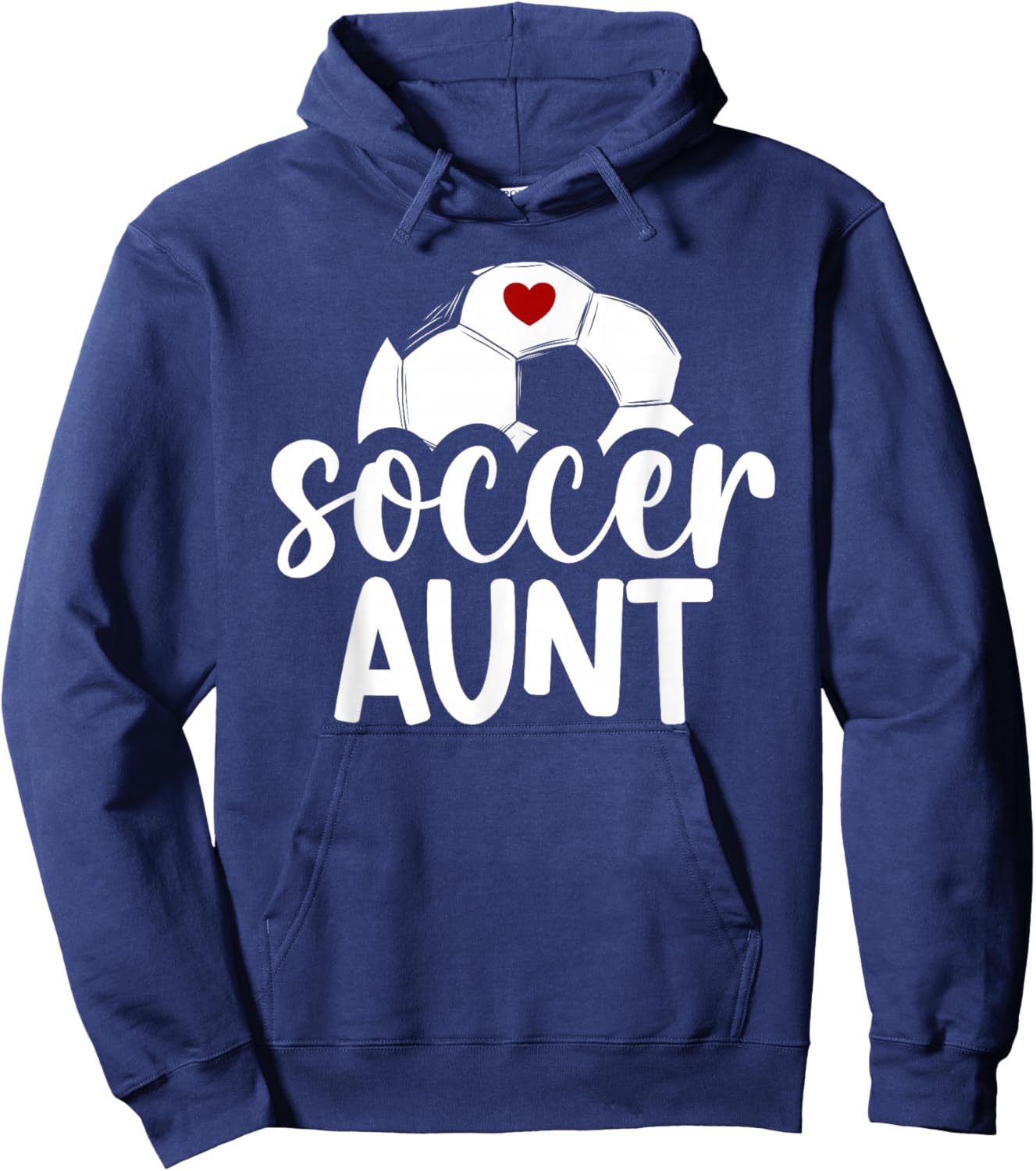 Soccer Aunt Of A Soccer Player Auntie Hoodie - Hoodie | Navy