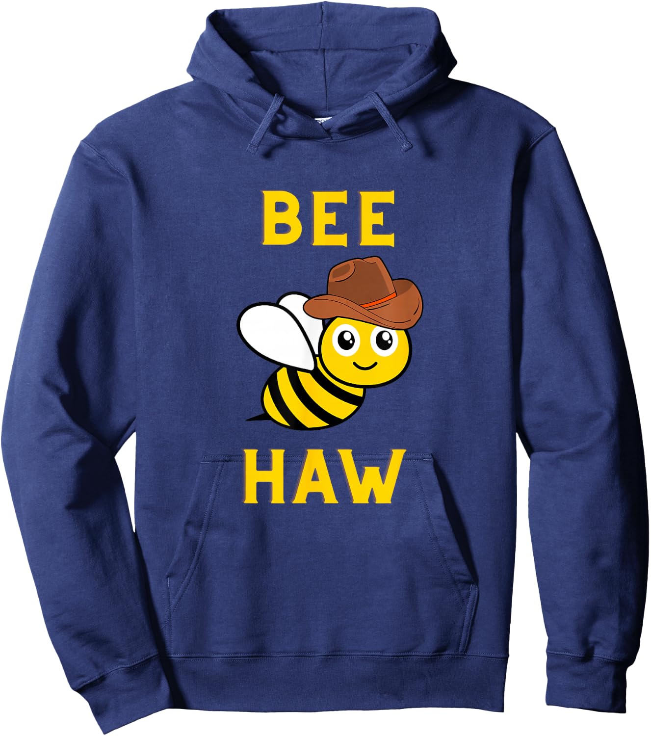 Bee-Haw | Cute Cowboy Environmentalist Hoodie - Hoodie | Navy