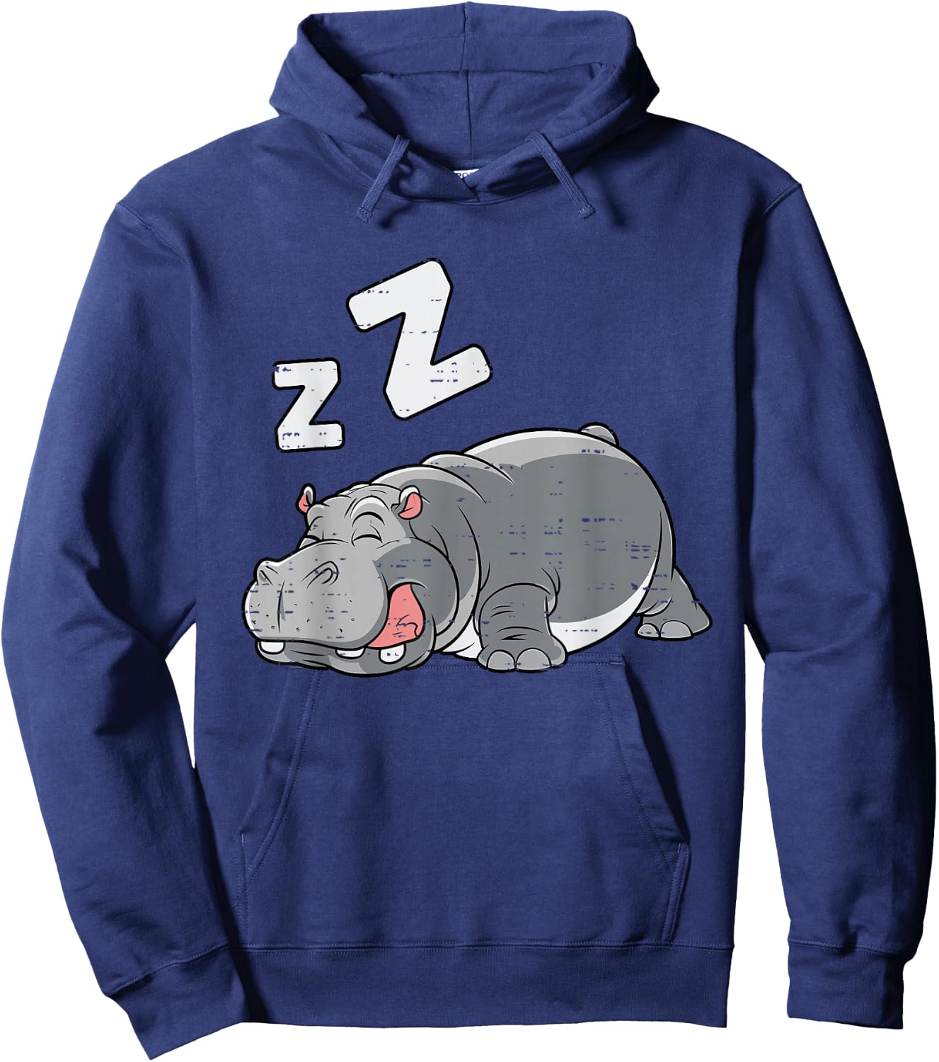 Tired Hippo Funny Hippo Lovers Hoodie - Hoodie | Navy