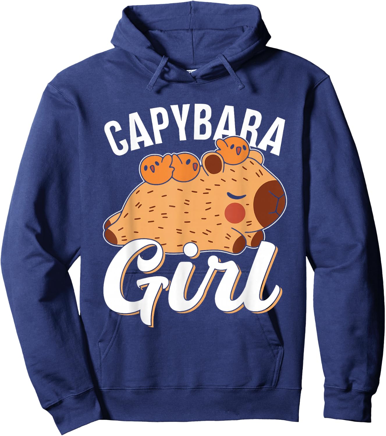 Capybara Girl Lover Capybaras Water Pig Animal Hoodie - Hoodie | Navy