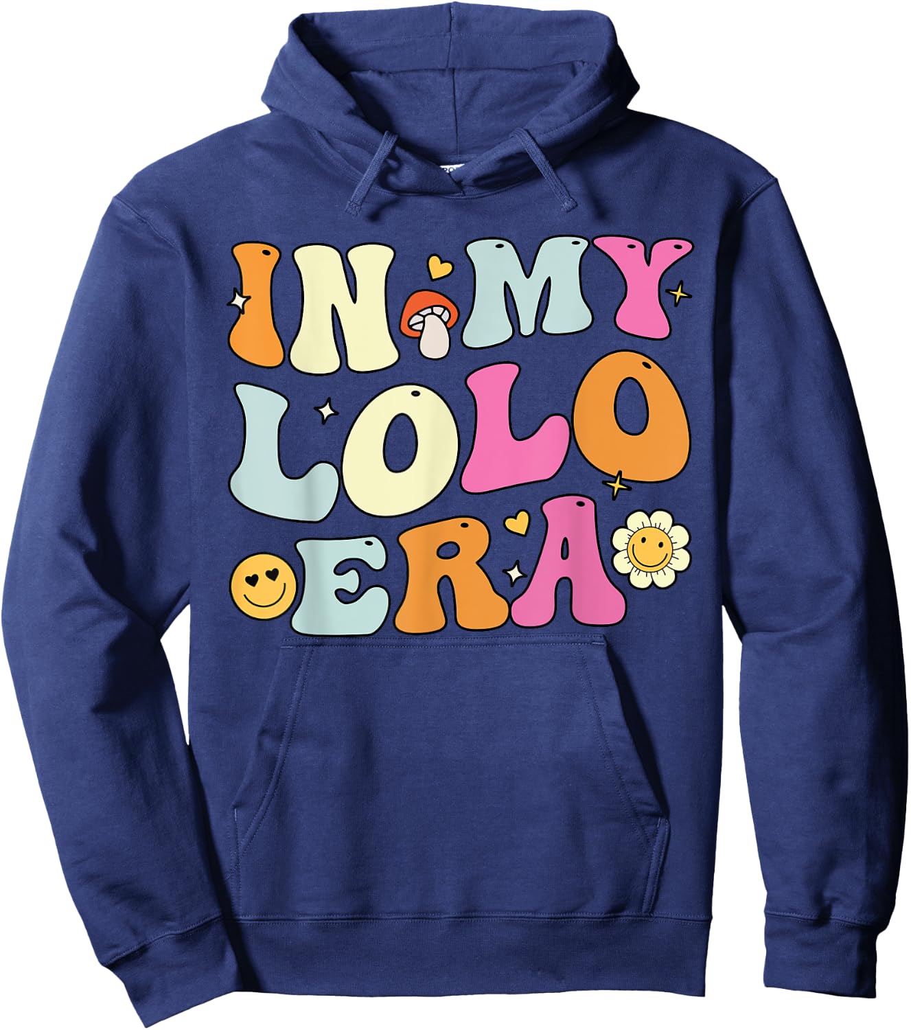 Fathers Day Grandpa, Groovy In My Lolo Era Hoodie - Hoodie | Navy