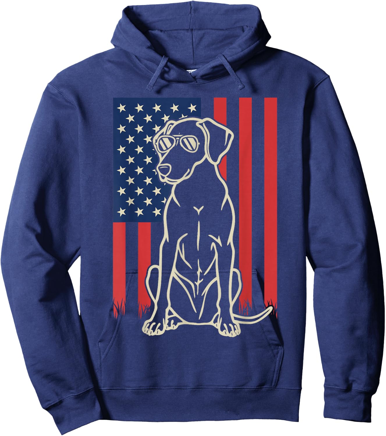 Catahoula Leopard Dog Lover 4th of July Hoodie - Hoodie | Navy