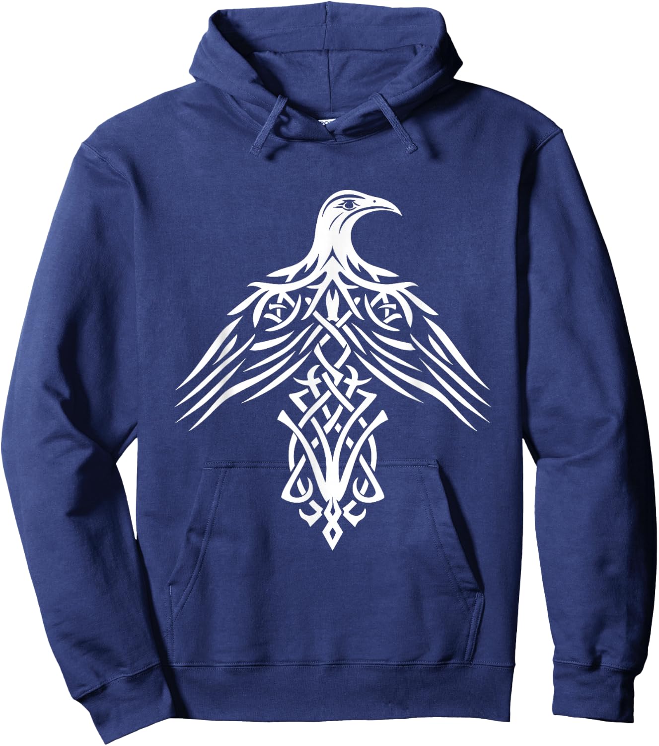 Raven Bird Crow Norse Mythology Celtic Knots Hoodie - Hoodie | Navy