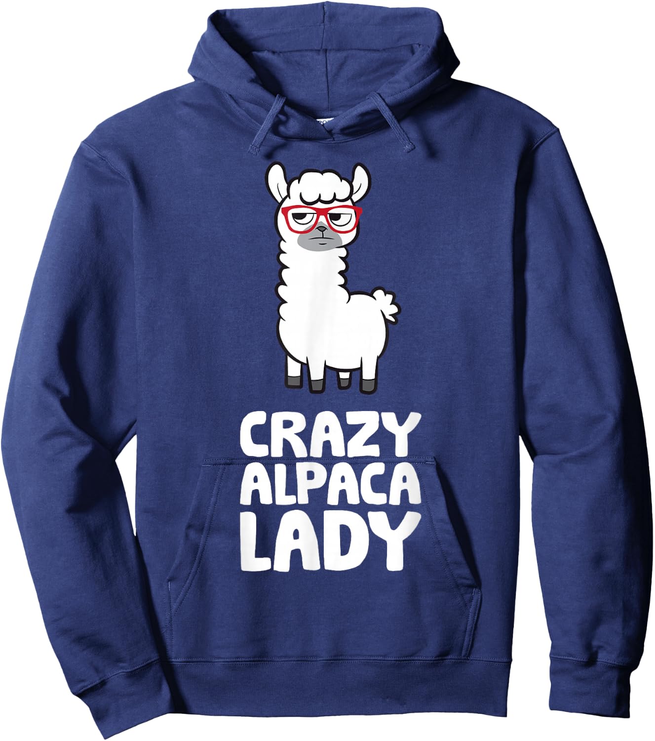 Crazy Alpaca Lady Pet Women Alpaca Hoodie - Hoodie | Navy