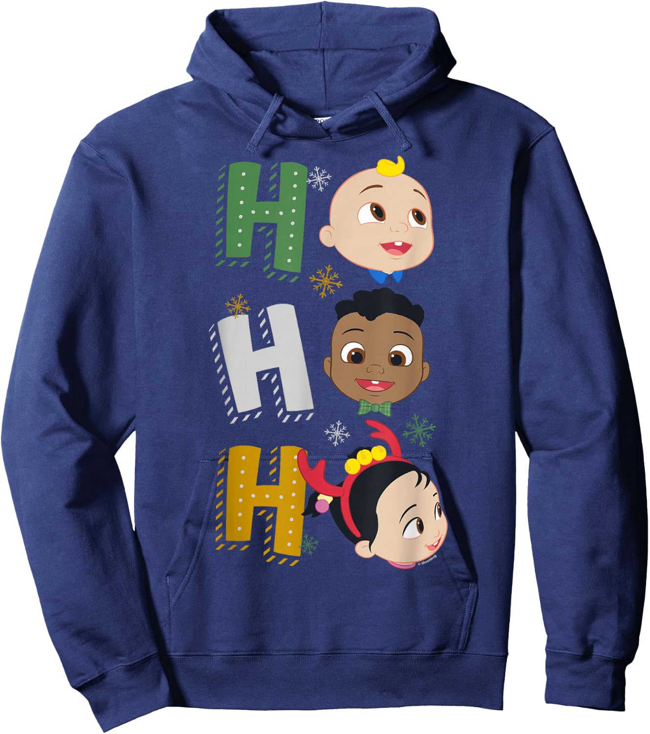 CoComelon Classic Christmas Ho Ho Ho Group Shot Hoodie - Hoodie | Navy
