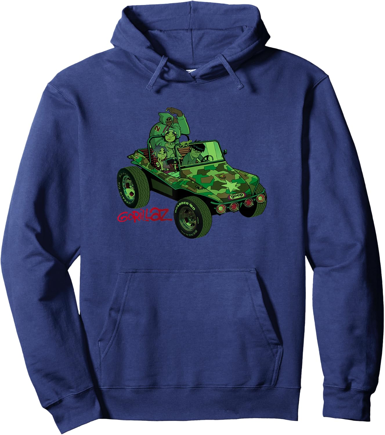 Gorillaz Geep Logo Reverse , black Hoodie - Hoodie | Navy