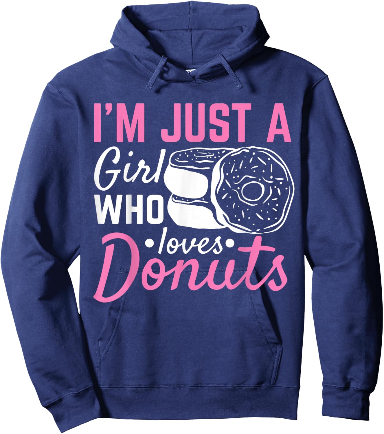 Just A Girl Who Loves Donuts Hoodie - Hoodie | Navy