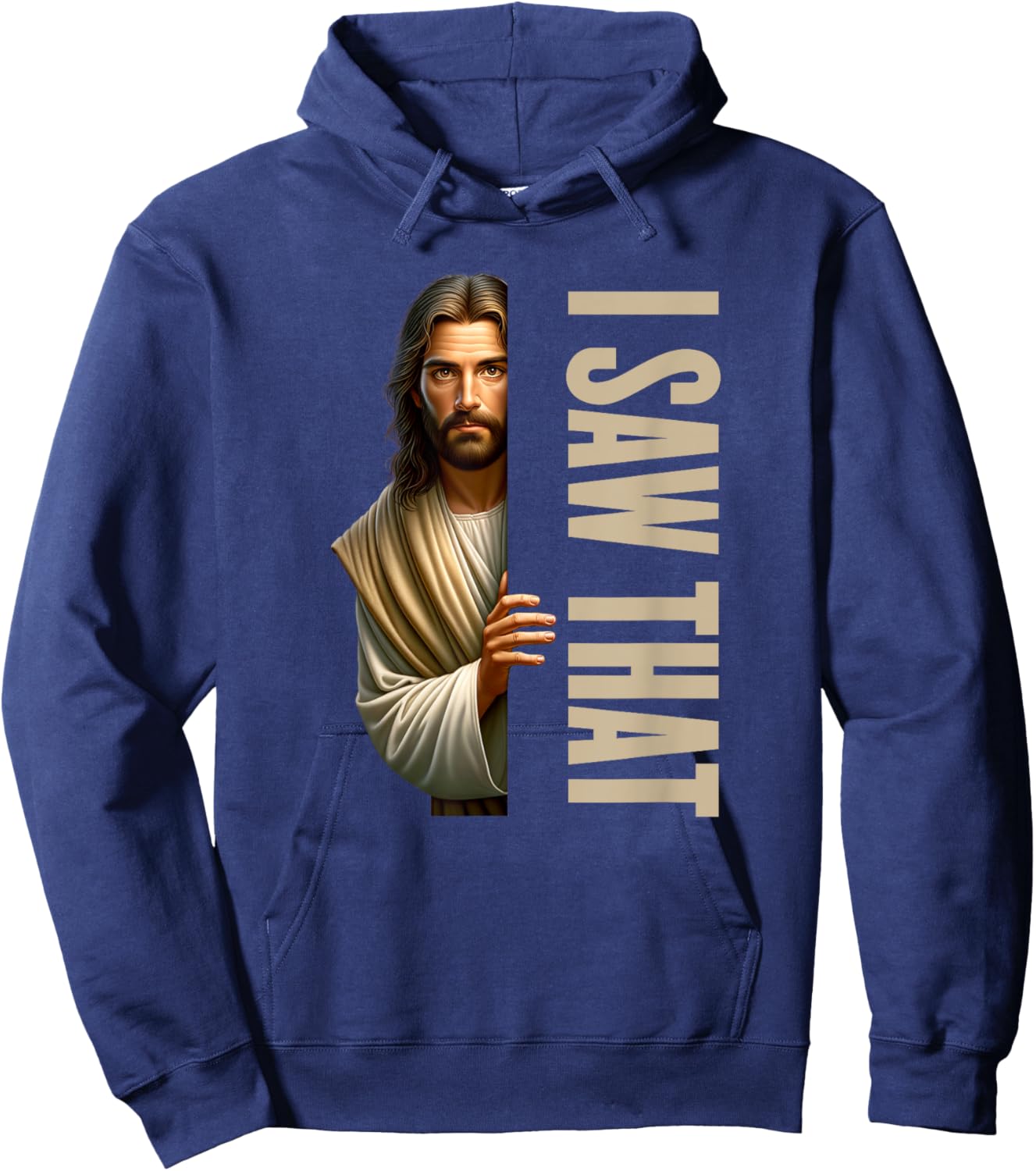 Utopia Sport Humor Shop Jesus I Saw That Funny Hoodie - Hoodie | Navy