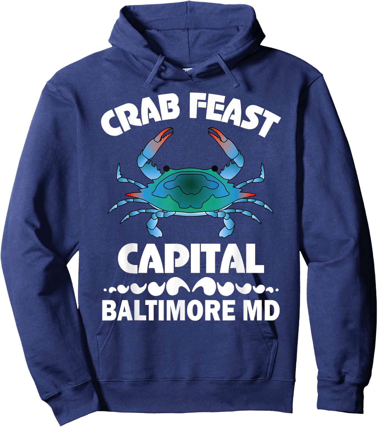 Baltimore MD Blue Crab Feast Hoodie - Hoodie | Navy