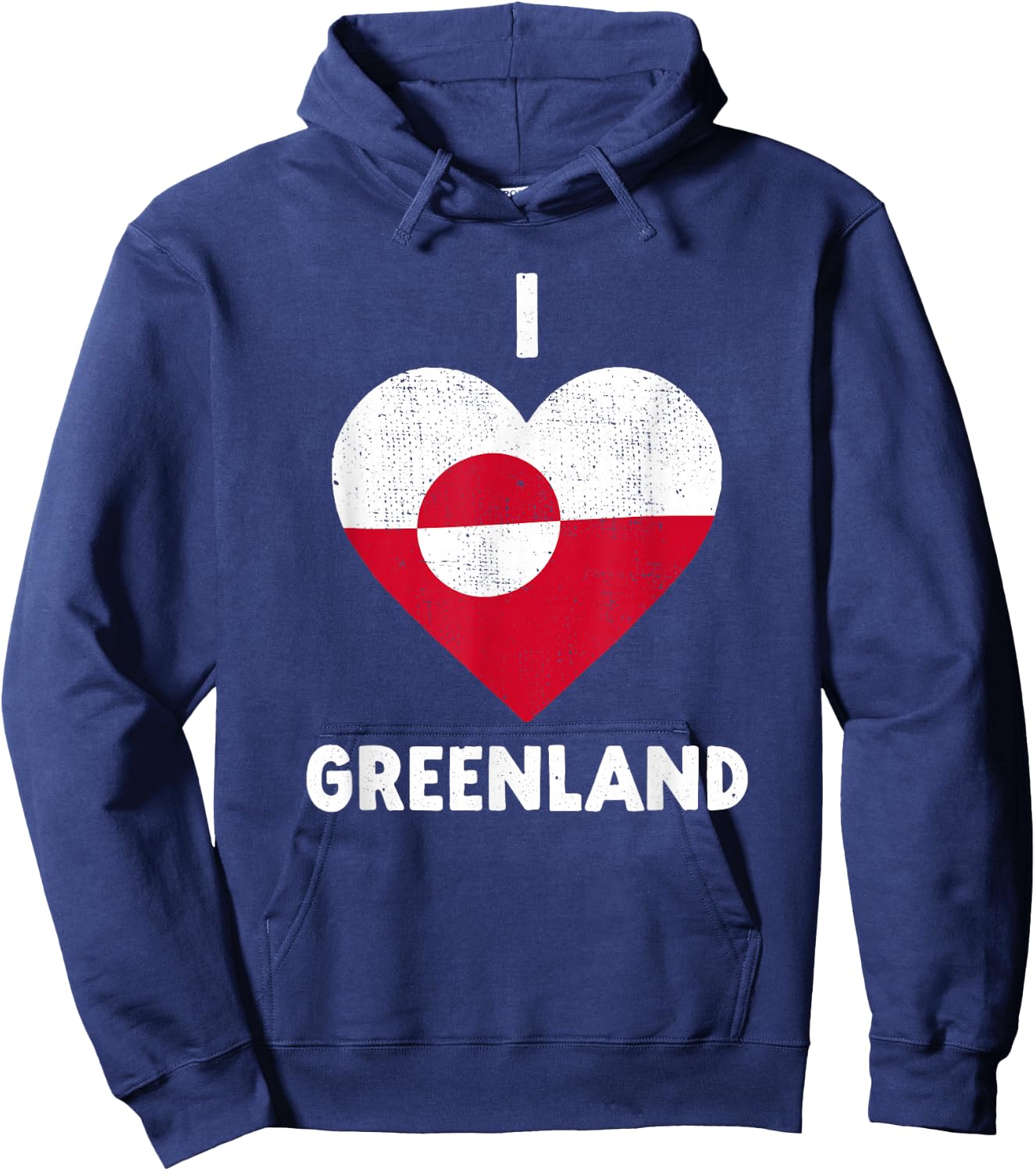 I Heart Greenland Flag - I Love Greenland Hoodie - Hoodie | Navy