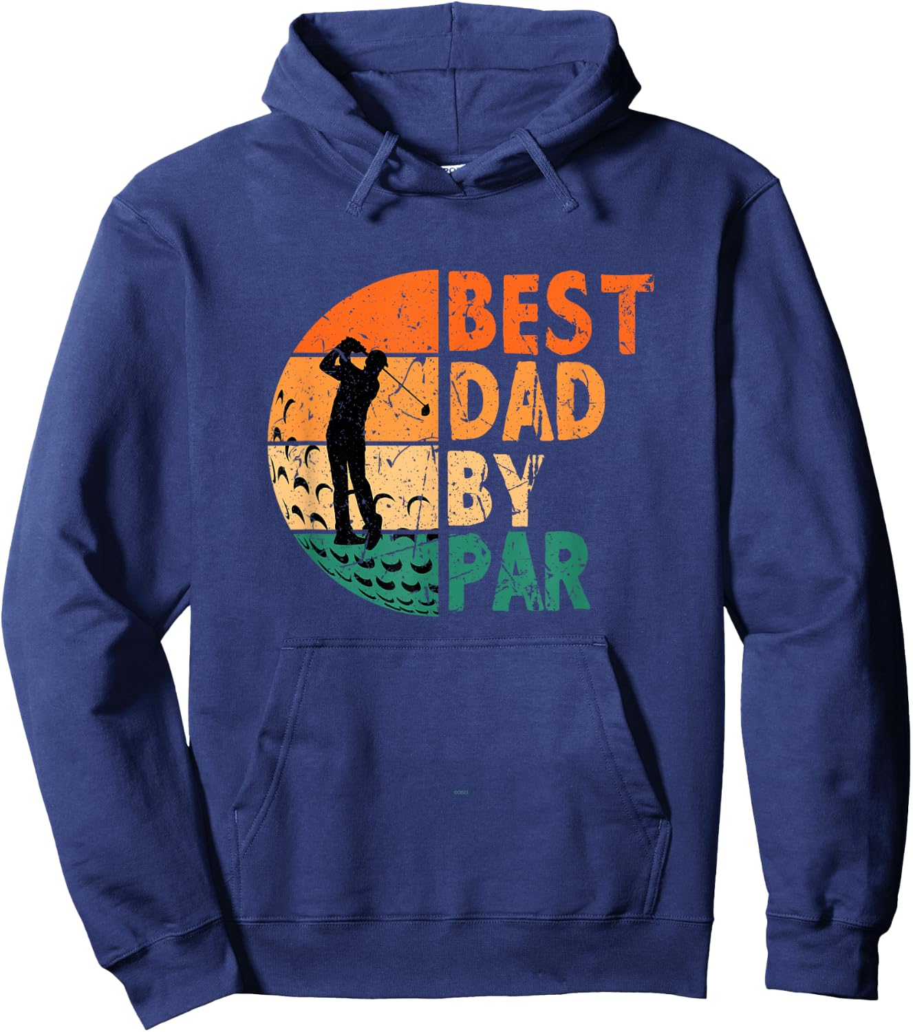 Best Dad By Par Golfing Funny Golf Golfer Hoodie - Hoodie | Navy