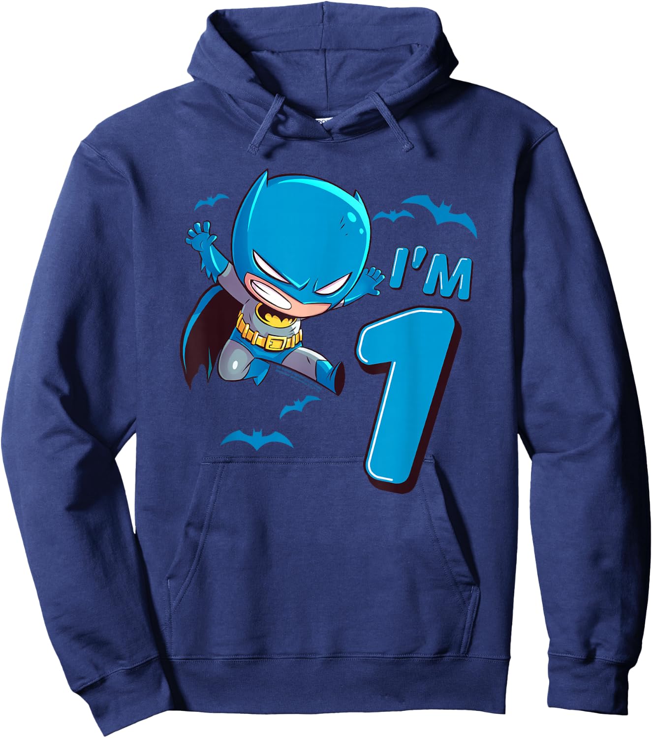 Batman 1st Birthday Cute I'm 1 Hoodie - Hoodie | Navy