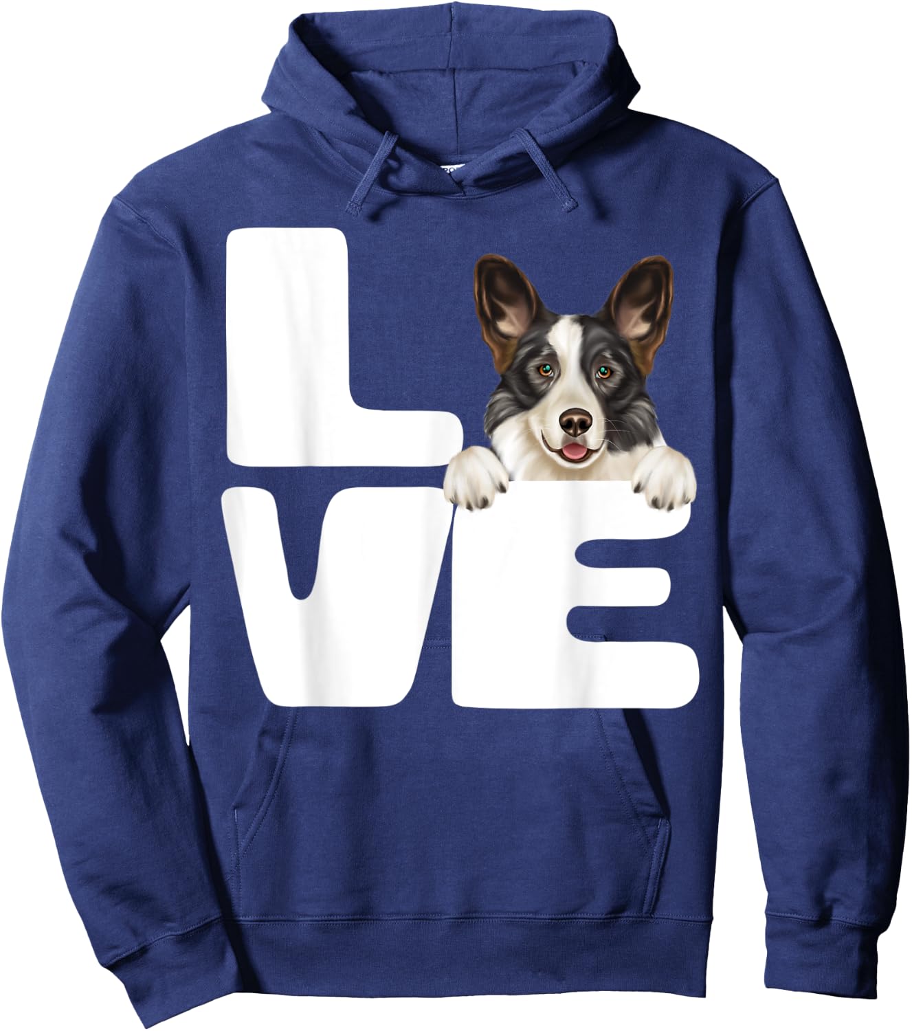 I Love My Cardigan Welsh Corgi Dog Lover Hoodie - Hoodie | Navy