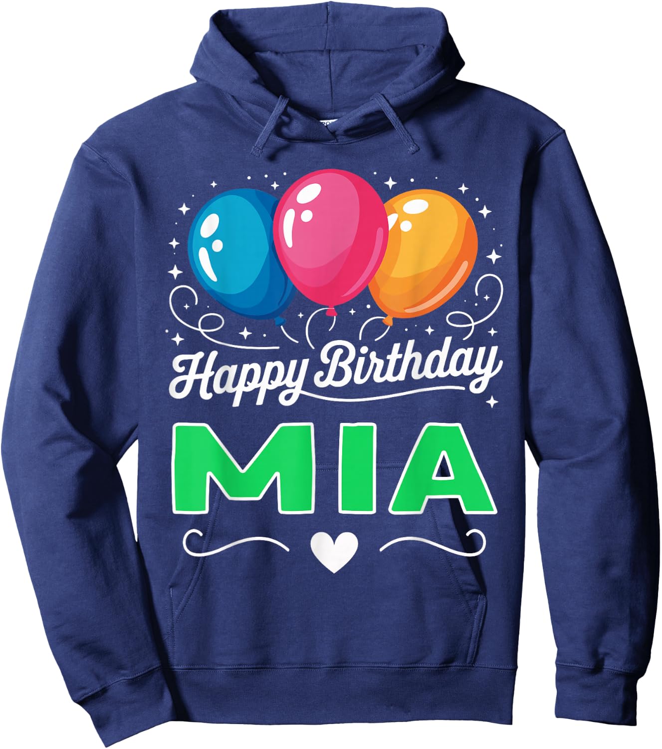 Happy Birthday Mia Hoodie - Hoodie | Navy