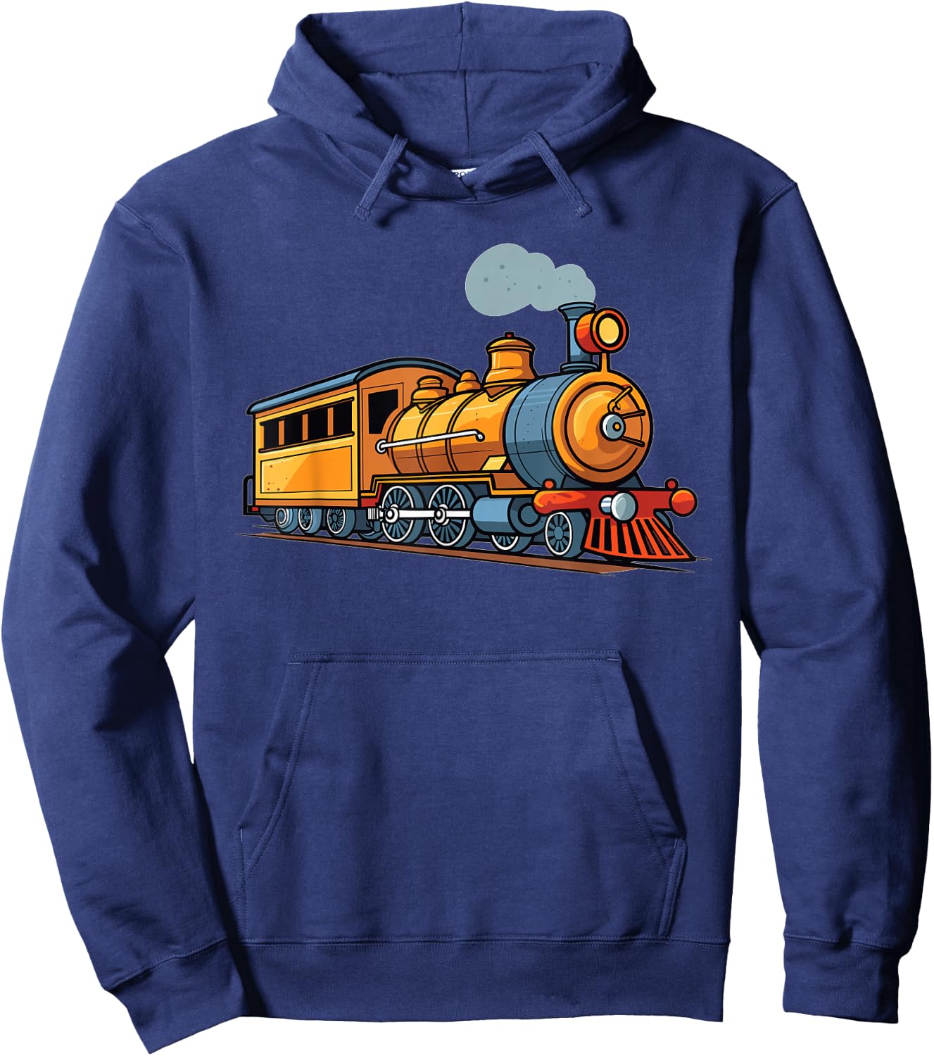Cartoon Train I Train for Kids , Black, S Hoodie - Hoodie | Navy
