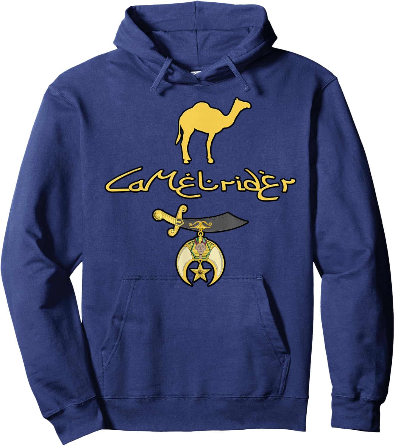 Camel rider Shriner Masonic Symbol Freemason Hoodie - Hoodie | Navy